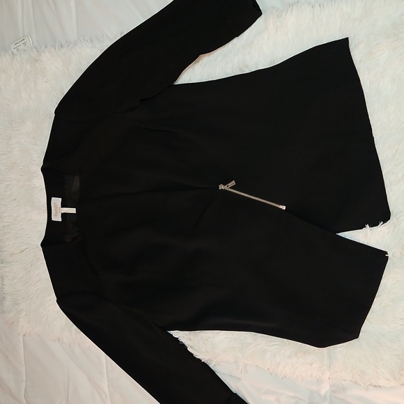Black Zippered Blazer SIZE 10 - Picture 2 of 10